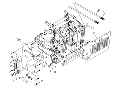 Page K Diagram and Parts List for MK-4024KB  MK Diamond Concrete Saw